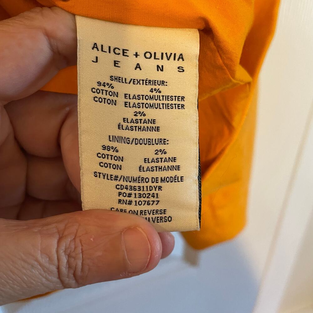 NWT Alice + Olivia Macey Notch Lapel Orange Tangerine Blaze size 12 - Picture 9 of 16